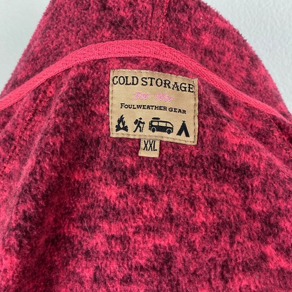 Cold Storage Womens Raspberry Black Hooded Sweatshirt Foul Weather Gear XXL - Picture 8 of 9